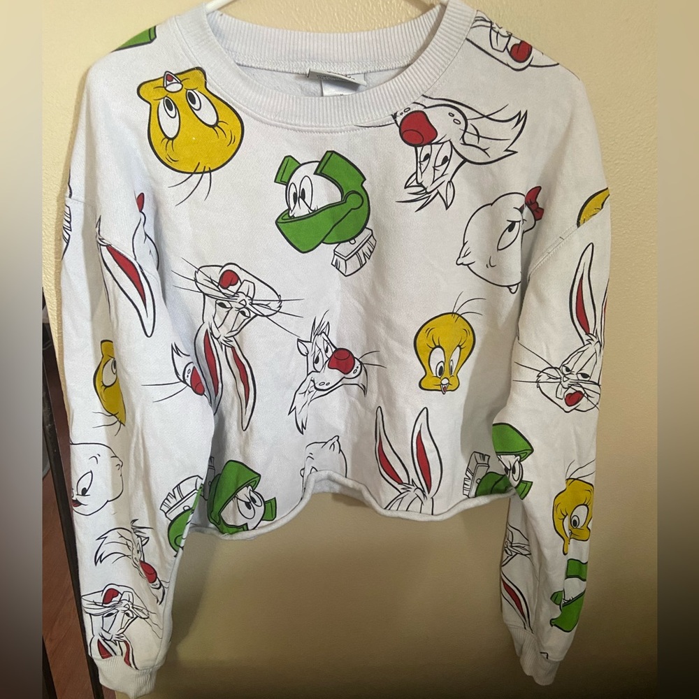 Looney Tunes Crewneck Crop Sweatshirt